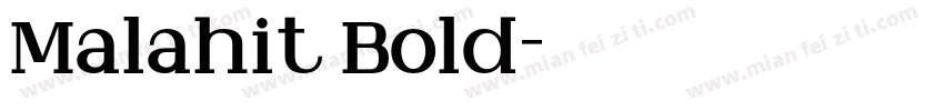 Malahit Bold字体转换